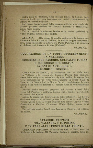 Il diario della nostra guerra : bollettini ufficiali dell'esercito e della marina